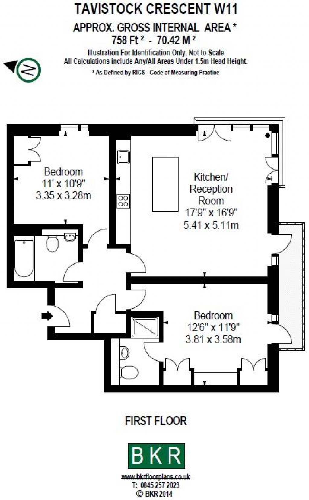 Floorplans For 41 Tavistock Crescent, London