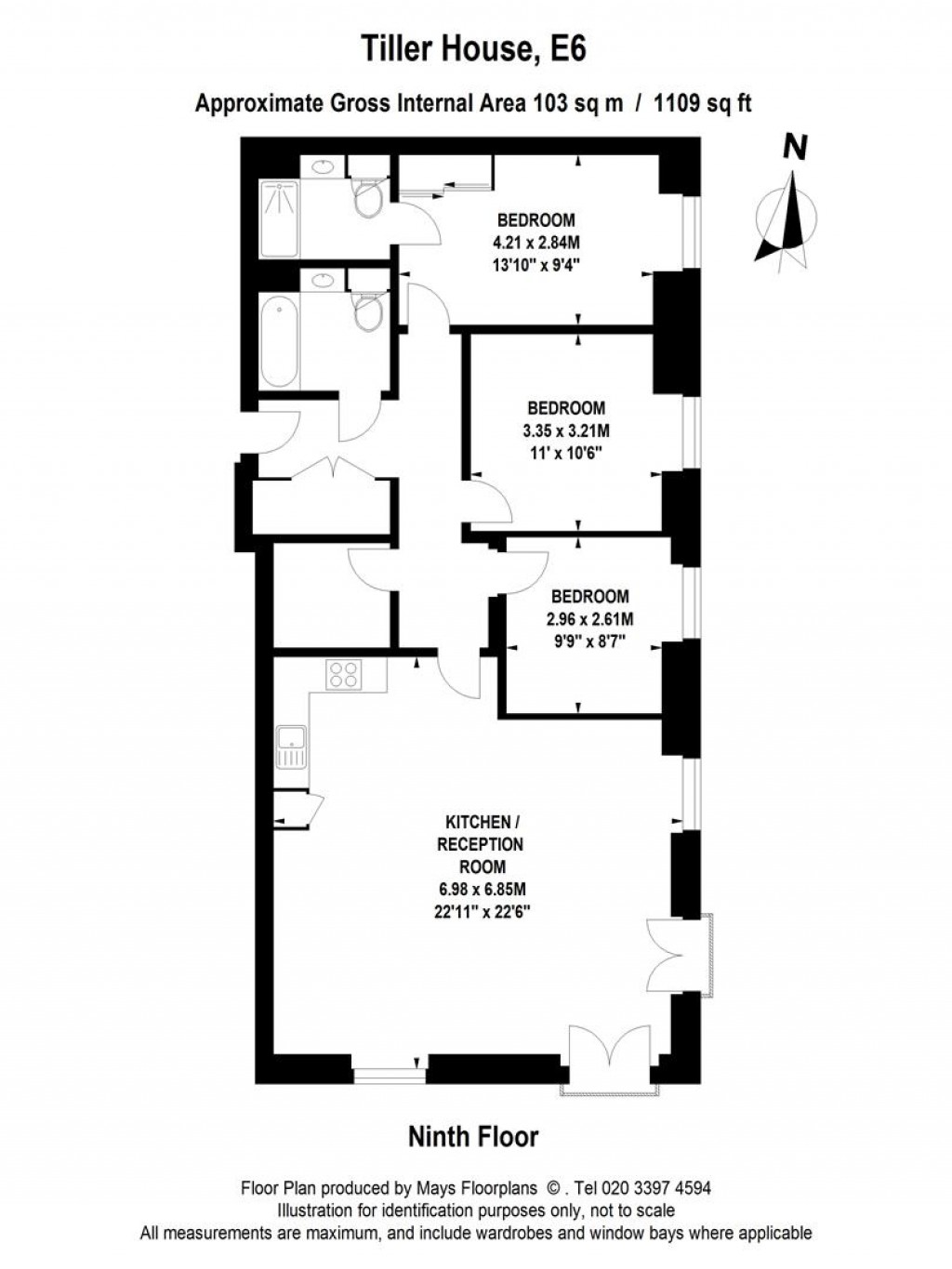 Floorplans For Tiller House, Armada Way, London