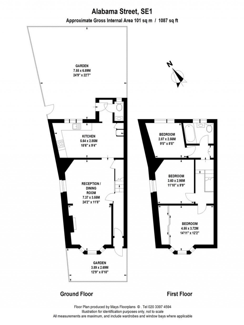 Floorplans For Alabama Street, London