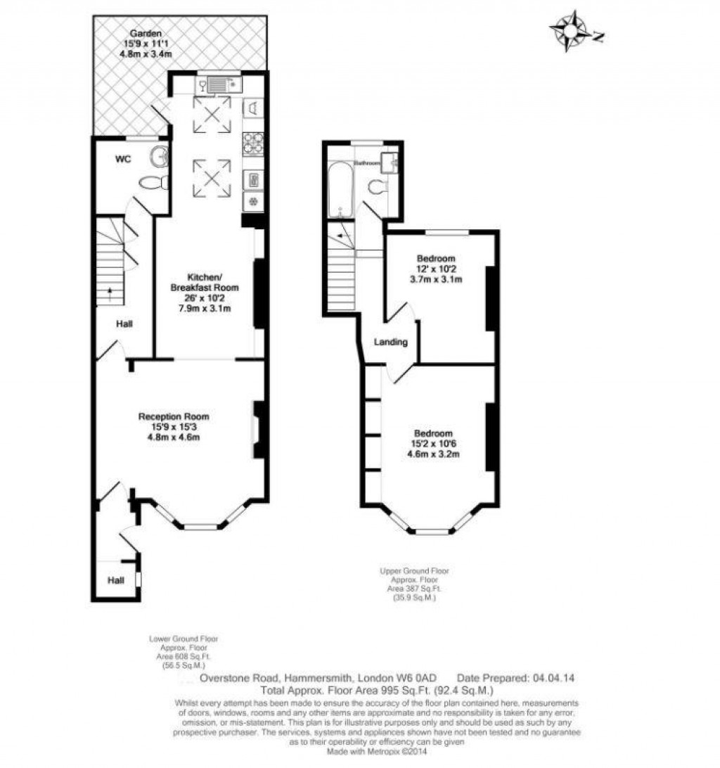 Floorplans For Overstone Road, London