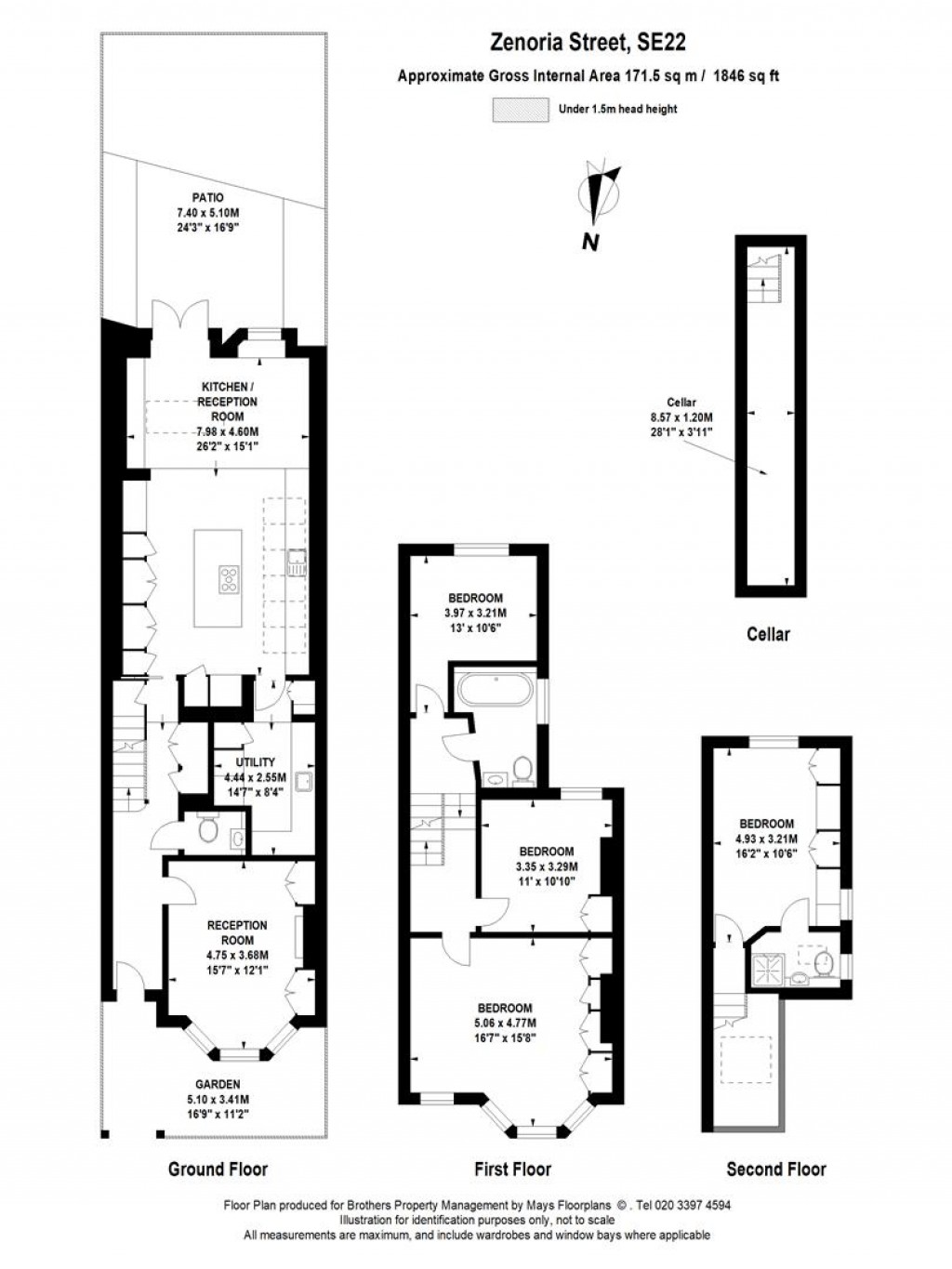 Floorplans For Zenoria Street, London
