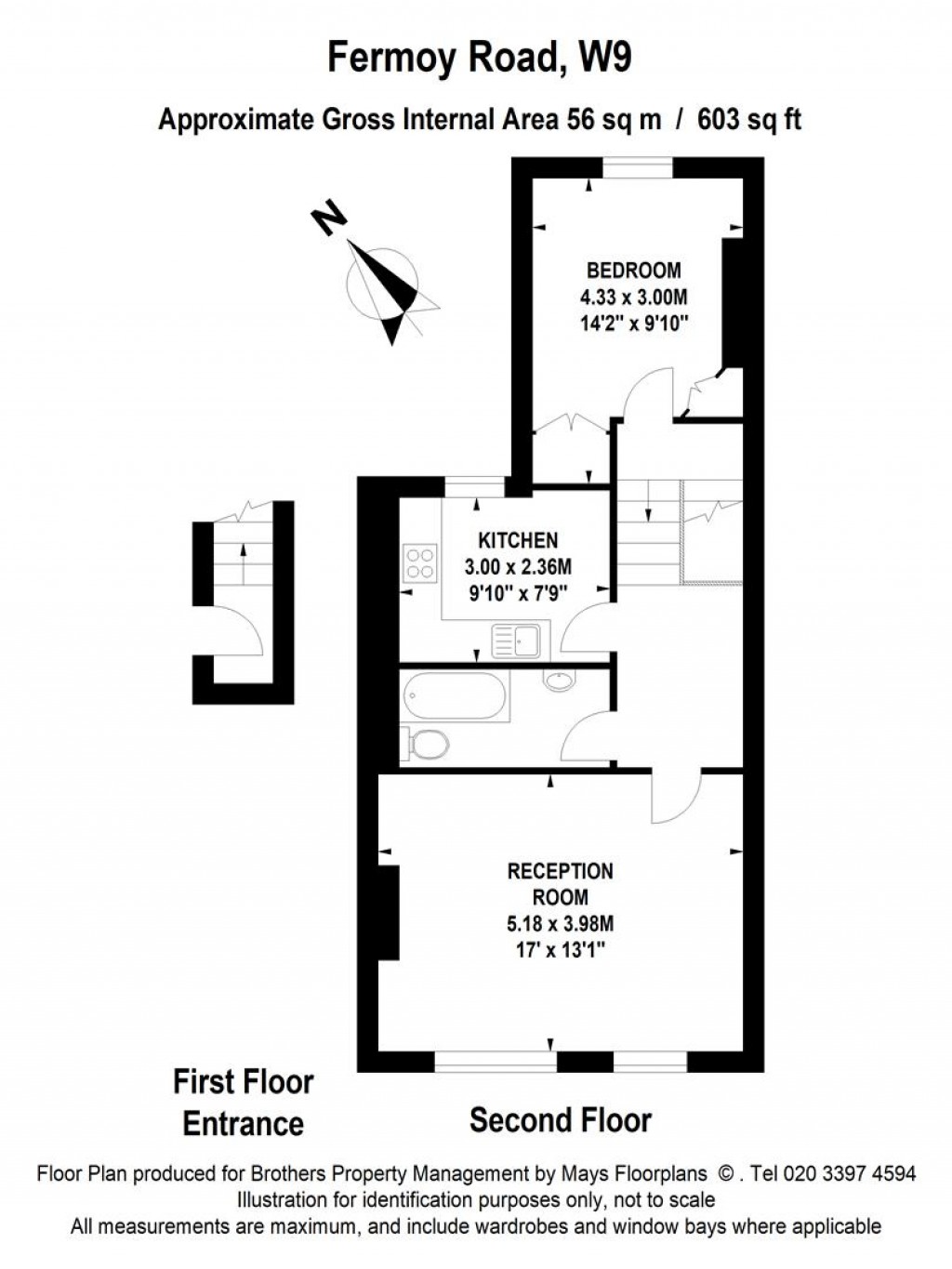 Floorplans For 54 Fermoy Road, London
